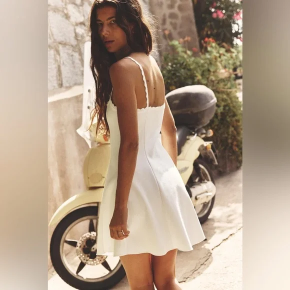 ZARA STRETCH KNIT SKATER DRESS